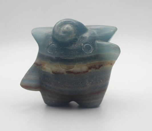 Blue Banded Calcite (Blue Onyx) Clefairy