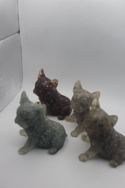 Crystal Chip Resin French Bulldogs