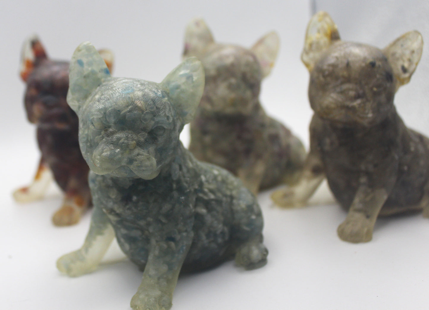 Crystal Chip Resin French Bulldogs