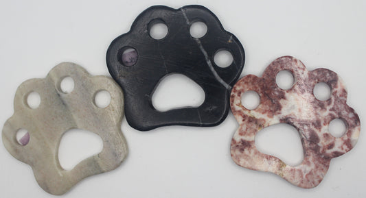 Pawprint Crystal Carving