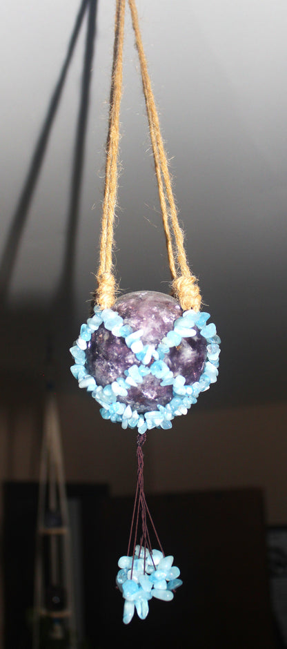 Crystal Chip Sphere Hanger