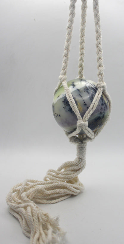 Macramé Crystal Sphere Hanger
