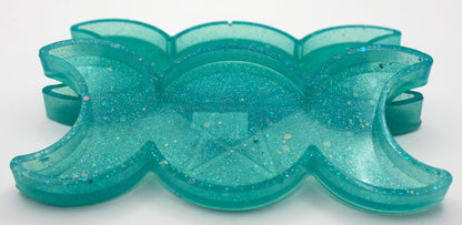 Resin Triple Moon Pentacle Star Trinket Tray
