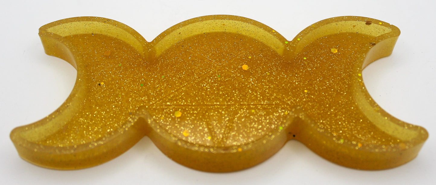 Resin Triple Moon Pentacle Star Trinket Tray