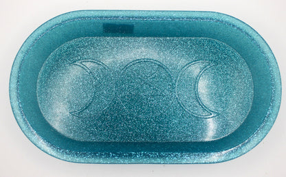 Resin Triple Moon Trinket Tray