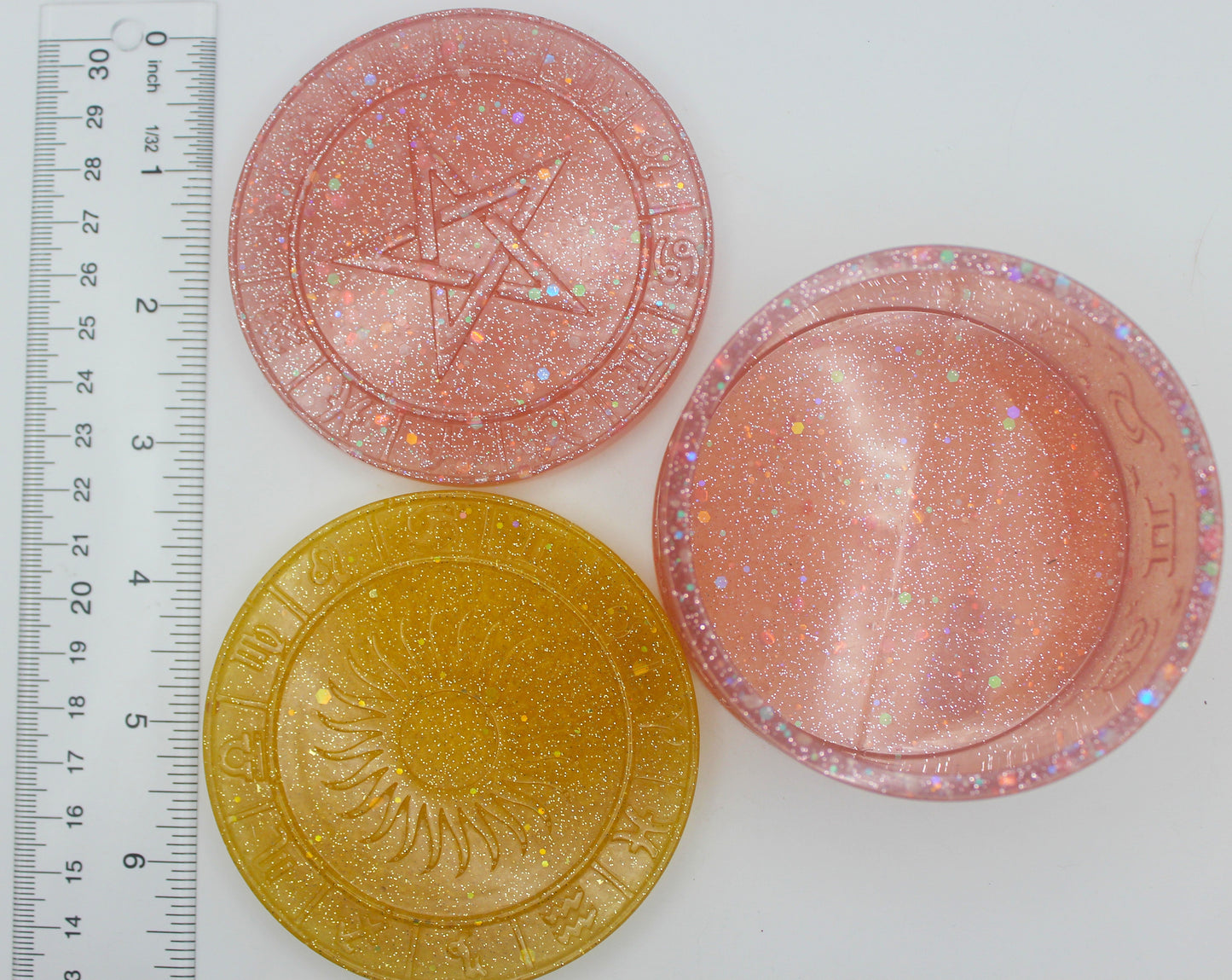 Zodiac Trinket Box with Sun and Star Lids