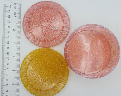 Zodiac Trinket Box with Sun and Star Lids