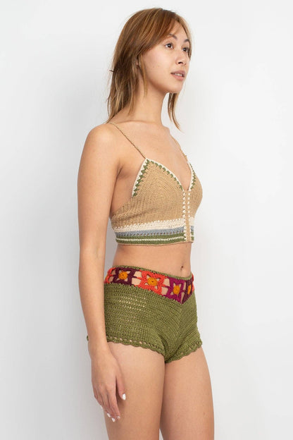 *Fiesta Crochet Crop Top