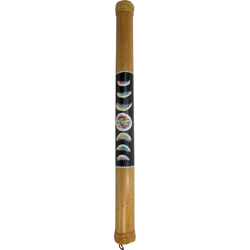 Bamboo Painted Rainstick - Moon Phases - Large (Each)