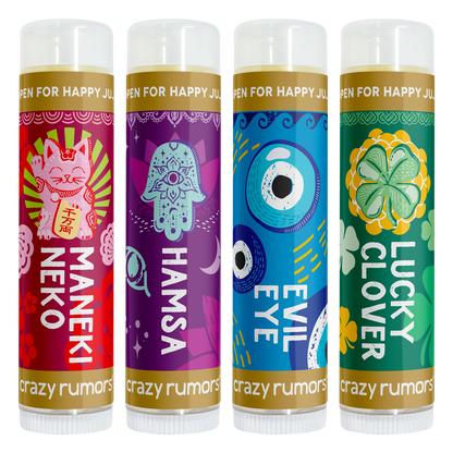 All Natural, Vegan Happy Juju - Hamsa Lip Balm Gift Box