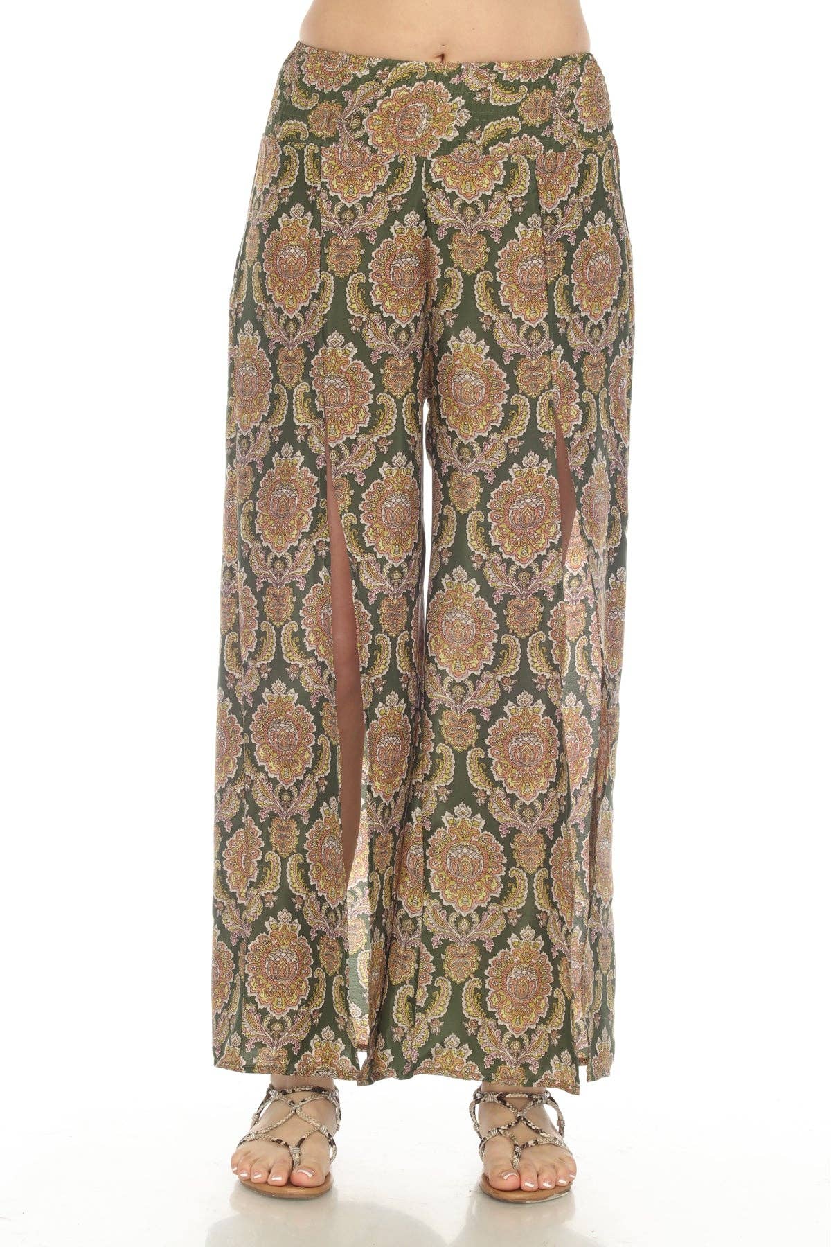 *PolySilk Faux Wrap Pants