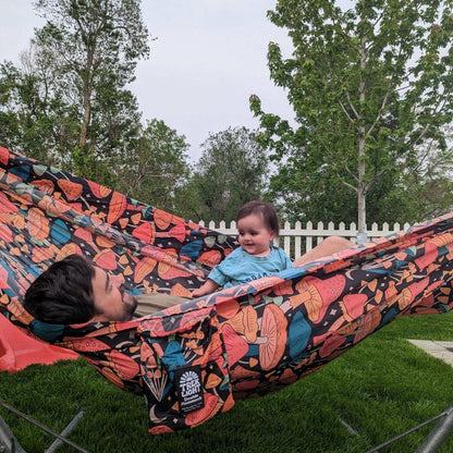 *Double Hammock & Straps | Midnight Mushroom