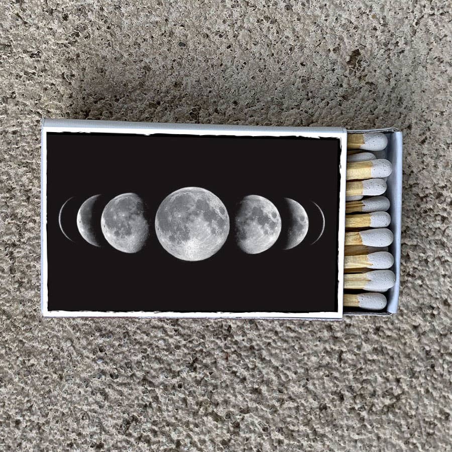 *Moon Phases Matchbox • Decorative Matches - Candle Acc