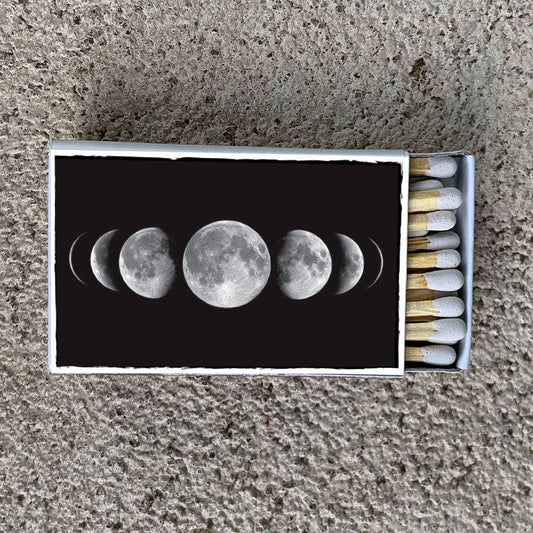 *Moon Phases Matchbox • Decorative Matches - Candle Acc
