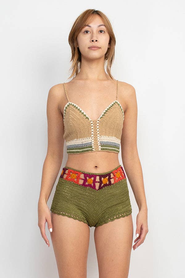 *Fiesta Crochet Crop Top