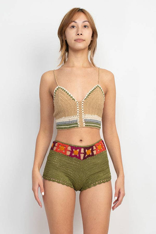 *Fiesta Crochet Crop Top