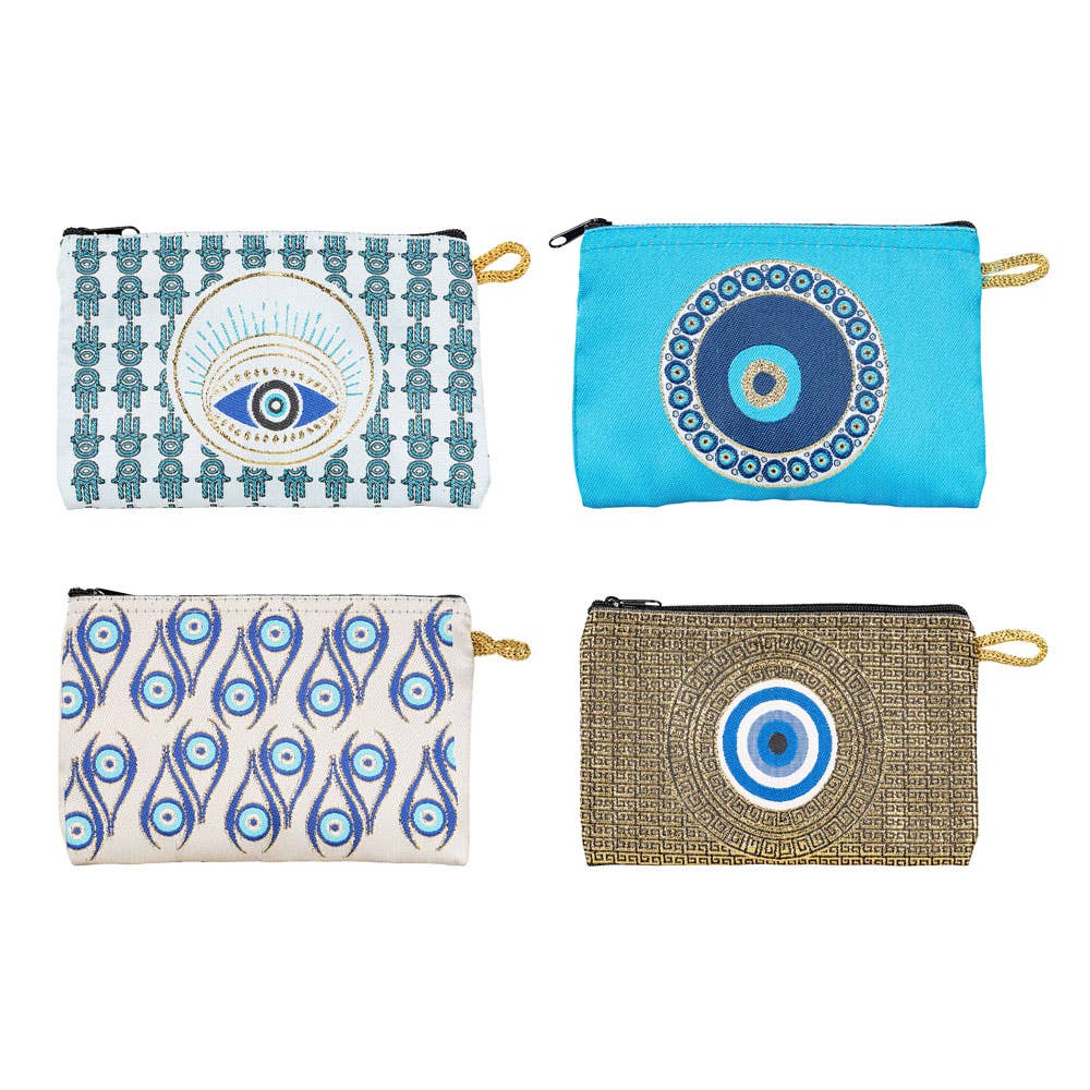 *ASSORTED EVIL EYE COIN PURSES