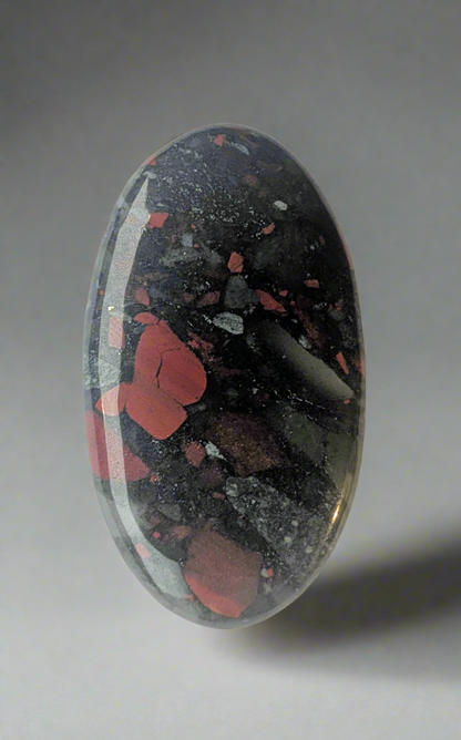 Plated African Bloodstone Pendant Necklace