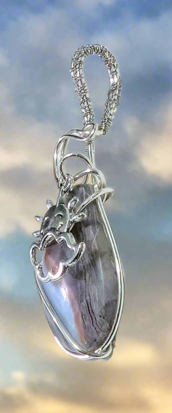 Plated Agate Cabochon Sunshine Necklace