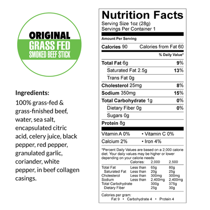 Grass-Fed Beef Sticks