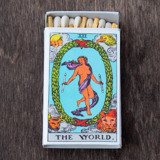 *Tarot Matchbox - The World • Candle Accessories