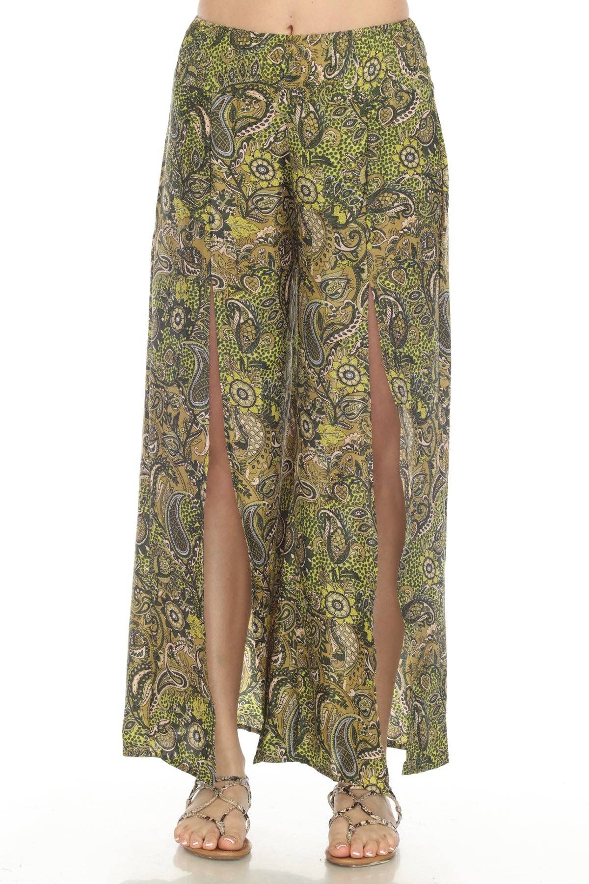 *PolySilk Faux Wrap Pants
