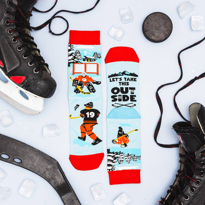 *Let's Take This Outside Hockey Socks