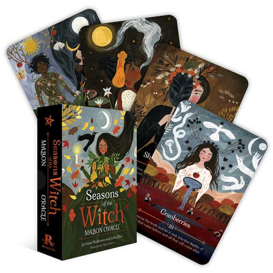 Seasons of the Witch Mabon oracle deck and guidebook with 44 intuitive spiritual cards inspired by ancient Mabon traditions for balance and harmony readings