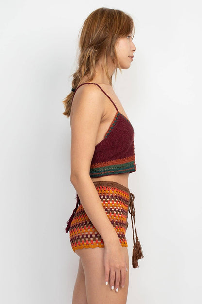 *Fiesta Crochet Crop Top