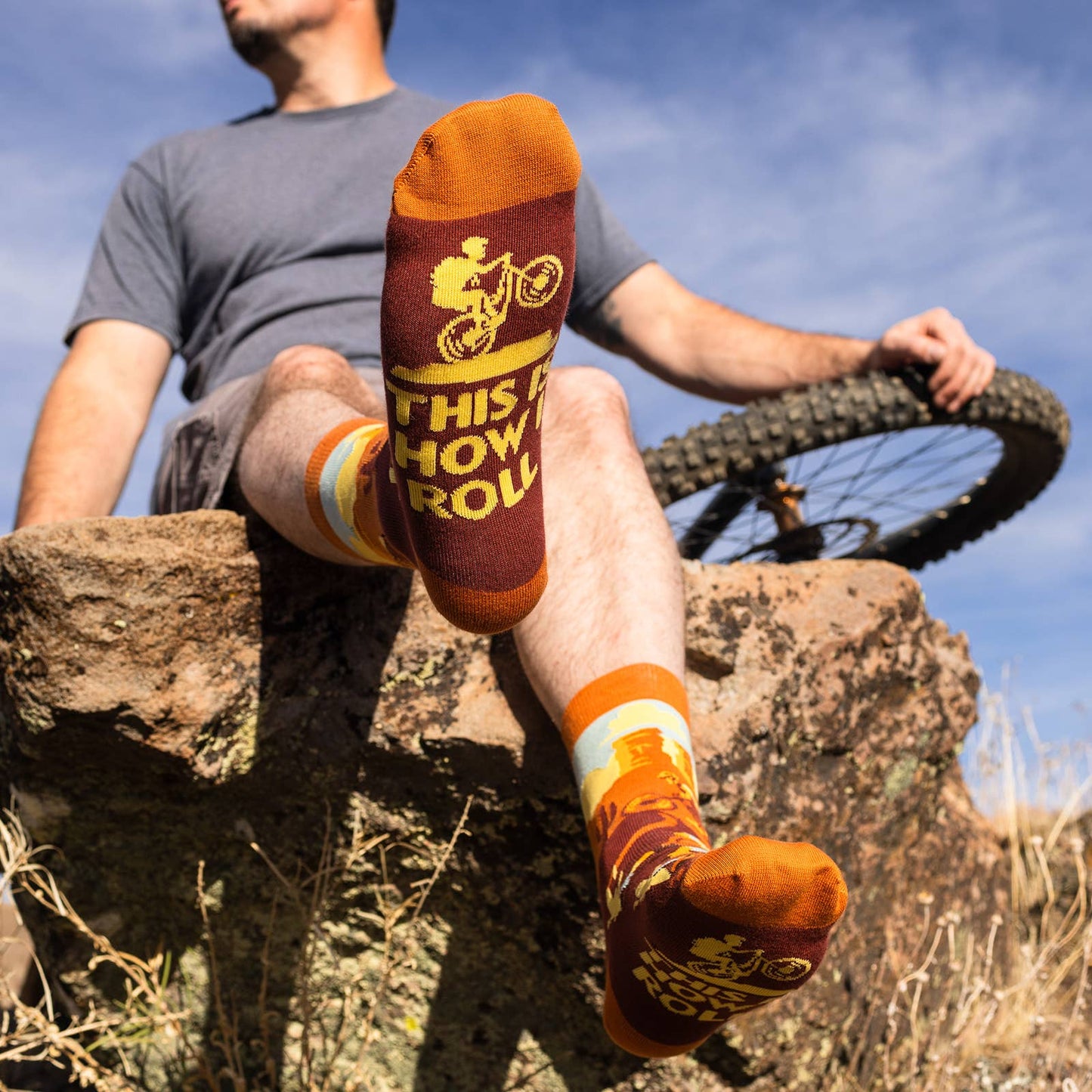 *This Is How I Roll (Mountain Biking) Socks