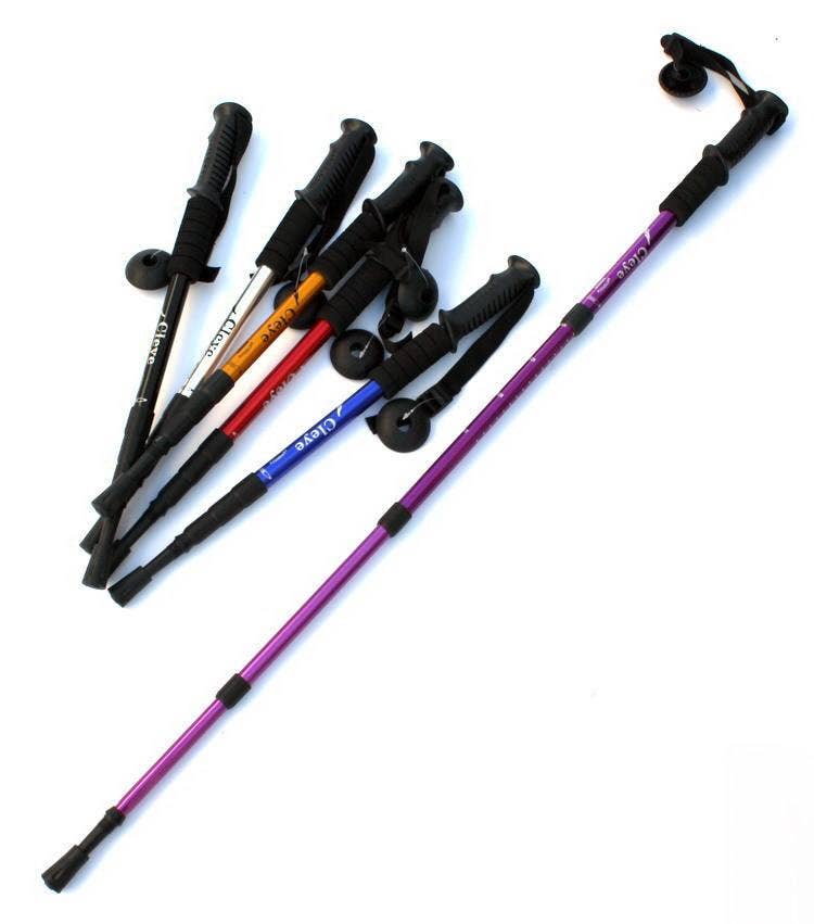 High Density Aluminum Alloy Retractable Trekking walking Pole (ONE)