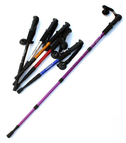 High Density Aluminum Alloy Retractable Trekking walking Pole (ONE)