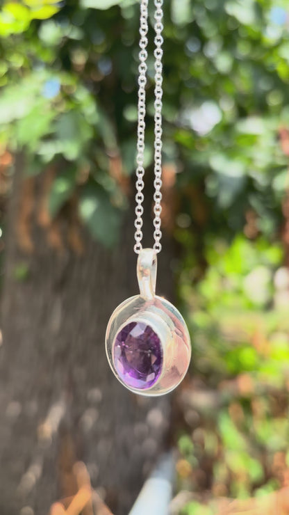*Amethyst Pendant Sterling Silver