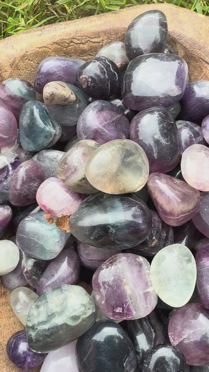 Rainbow Fluorite Tumble – Focus, Clarity & Energy Balancing Crystal