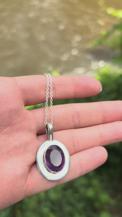 *Amethyst Pendant Sterling Silver
