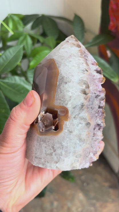 Amethyst Druzy Polished Tower