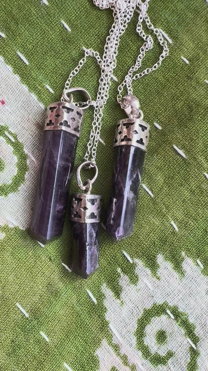 Amethyst Polished Point Pendant