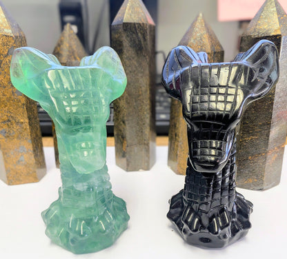 Crystal Dragon Head Carving – Strength, Protection & Ancient Wisdom