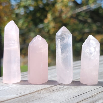 Mini Rose Quartz Tower – Self Love & Healing Crystal (1–2”)