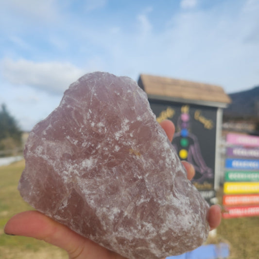 Large Raw Rose quartz 1kg rough pale pink crystal for healing and decoration