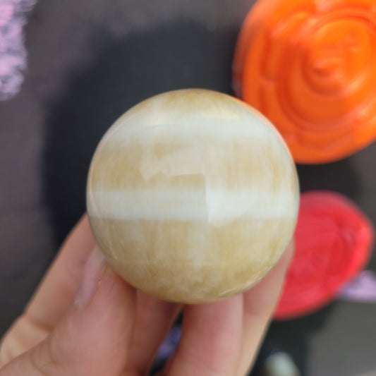 *Sphere Yellow Calcite