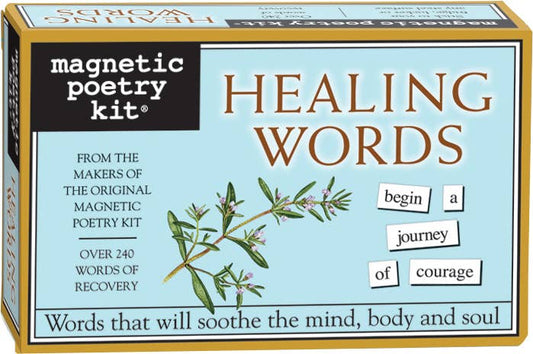 Healing Words magnetic poetry kit with over 240 recovery-themed word tiles for positive and encouraging healing messages