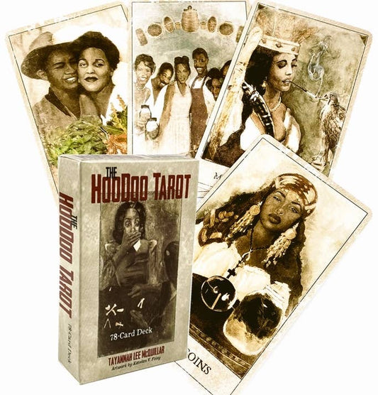 Hoodoo Tarot 78-card deck and book featuring full-color mystical illustrations of American Rootwork tradition and esoteric symbols