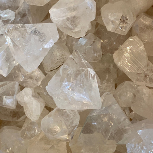 Natural raw Apophyllite point tumble stones in varied sizes and shapes